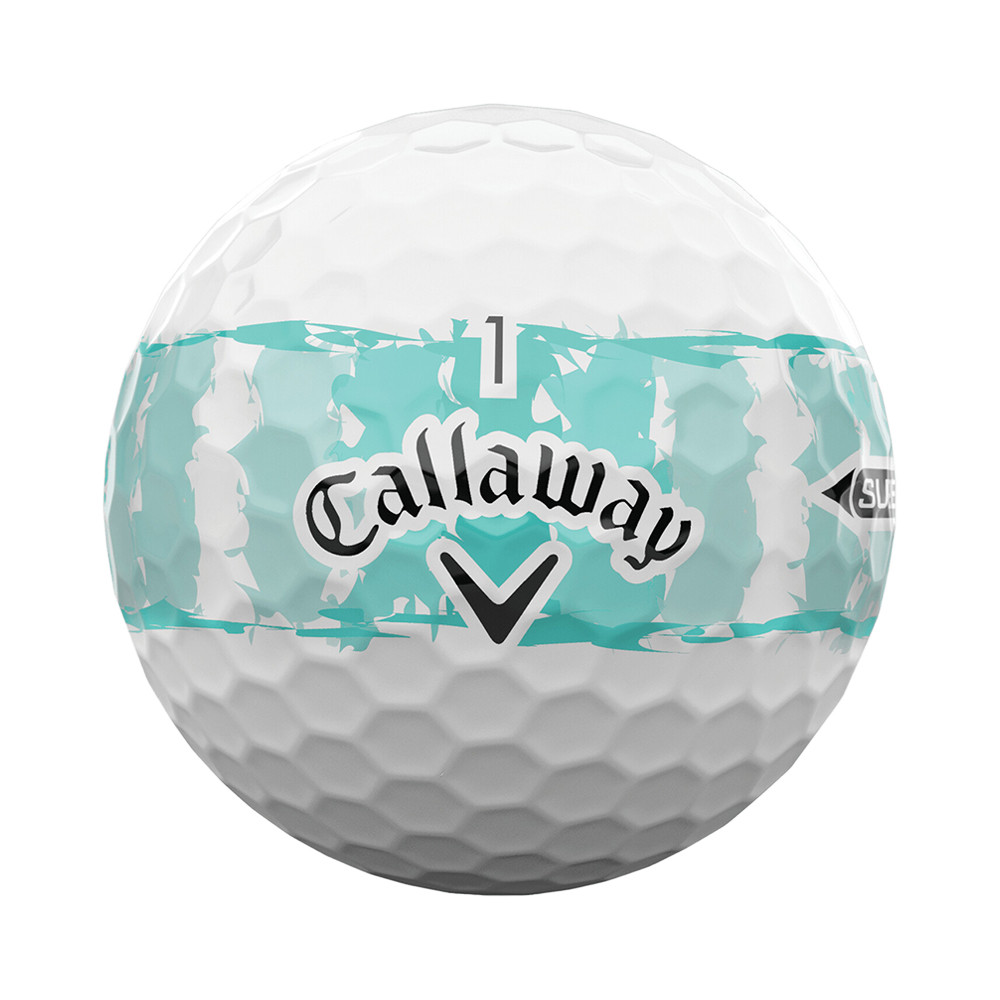 Callaway Supersoft Distressed Teal Stripe Golf Balls - Maple Hill Golf